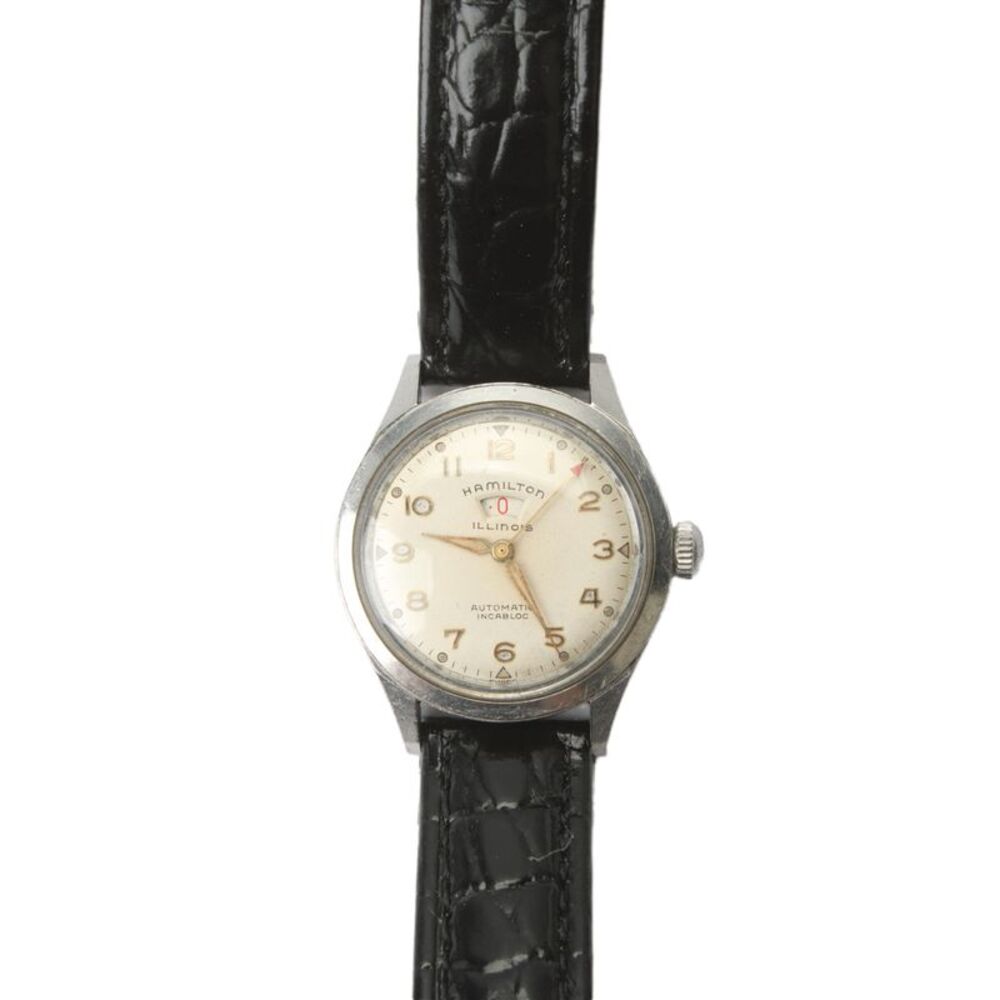 Hamilton Mens Vintage Stainless Steel Signamatic Automatic Watch 32mm